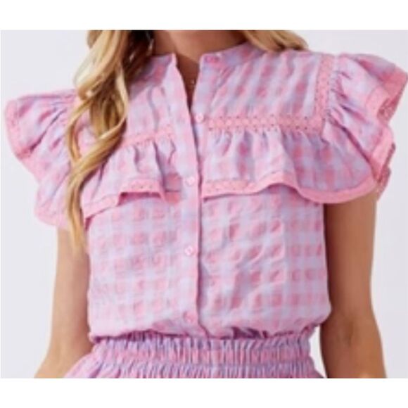 NWT  day + moon Camila gingham too, $60 Large E29 - Picture 1 of 8